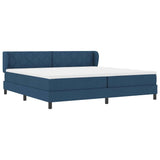 Letto a molle con materasso Blu 200 x 200 cm Tessuto