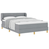Letto a molle con materasso Grigio chiaro 140 x 190 cm Tessuto