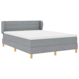 Letto a molle con materasso Grigio chiaro 140 x 190 cm Tessuto