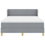 Letto a molle con materasso Grigio chiaro 140 x 190 cm Tessuto