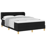 Letto a molle con materasso Nero 160 x 200 cm Tessuto