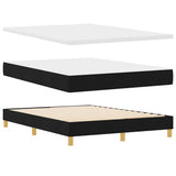 Letto a molle con materasso Nero 160 x 200 cm Tessuto