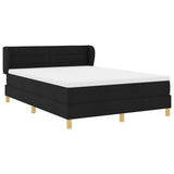 Letto a molle con materasso Nero 160 x 200 cm Tessuto
