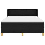 Letto a molle con materasso Nero 160 x 200 cm Tessuto