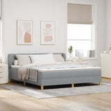 Letto a molle con materasso Grigio chiaro 180 x 200 cm Tessuto