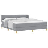 Letto a molle con materasso Grigio chiaro 180 x 200 cm Tessuto