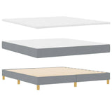 Letto a molle con materasso Grigio chiaro 180 x 200 cm Tessuto