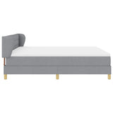 Letto a molle con materasso Grigio chiaro 180 x 200 cm Tessuto