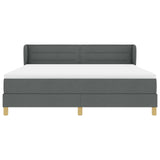 Letto a molle con materasso Grigio scuro 180 x 200 cm Tessuto