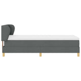 Letto a molle con testiera Grigio scuro 80 x 200 cm Tessuto