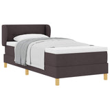 Letto a molle con materasso Marrone Scuro 80 x 200 cm Tessuto