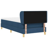 Letto a molle con testiera Blu 90 x 190 cm Tessuto