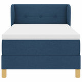 Letto a molle con testiera Blu 90 x 190 cm Tessuto