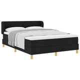 Letto a molle con testiera Nero 140 x 190 cm Tessuto