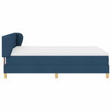 Letto a molle con testiera Blu 140 x 200 cm Tessuto