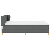 Letto a molle con testiera Grigio scuro 160 x 200 cm Tessuto