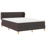 Letto a molle con testiera Marrone Scuro 160 x 200 cm Tessuto