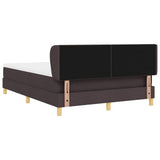 Letto a molle con testiera Marrone Scuro 160 x 200 cm Tessuto