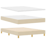 Letto a molle con materasso Crema 160 x 200 cm Tessuto