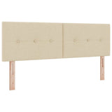 Letto a molle con materasso Crema 160 x 200 cm Tessuto