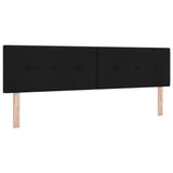 Letto a molle con testiera Nero 180 x 200 cm Tessuto