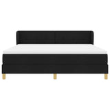 Letto a molle con testiera Nero 180 x 200 cm Tessuto