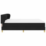 Letto a molle con testiera Nero 180 x 200 cm Tessuto