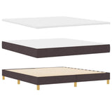 Letto a molle con testiera Marrone Scuro 180 x 200 cm Tessuto