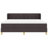 Letto a molle con testiera Marrone Scuro 180 x 200 cm Tessuto