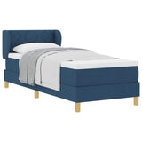 Letto a molle con materasso Blu 80 x 200 cm Tessuto