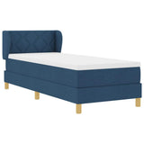 Letto a molle con materasso Blu 80 x 200 cm Tessuto