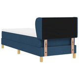 Letto a molle con materasso Blu 80 x 200 cm Tessuto