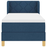 Letto a molle con materasso Blu 80 x 200 cm Tessuto