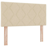 Letto a molle con materasso Crema 100 x 200 cm Tessuto