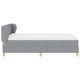 Letto a molle con materasso crema 90x200 cm Grigio chiaro