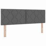 Letto a molle con materasso Grigio scuro 140 x 190 cm Tessuto