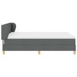 Letto a molle con materasso crema 90x200 cm Grigio scuro