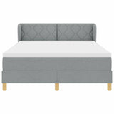 Letto a molle con materasso crema 90x200 cm Grigio chiaro