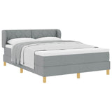 Letto a molle con materasso crema 90x200 cm Grigio chiaro