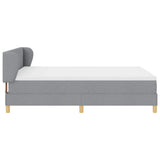 Letto a molle con testiera Grigio chiaro 160 x 200 cm Tessuto