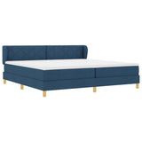 Letto a molle con materasso Blu 200 x 200 cm Tessuto