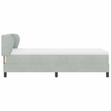 Letto con Molle e Materasso Grigio Scuro 80x200 cm Velluto