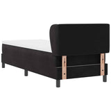 Letto con Molle e Materasso Grigio Scuro 80x200 cm Velluto Nero