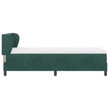 Letto con Molle e Materasso Grigio Scuro 80x200 cm Velluto