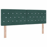 Letto a molle con testiera Verde scuro 140 x 200 cm Velluto