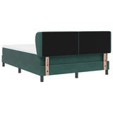 Letto a molle con testiera Verde scuro 140 x 200 cm Velluto