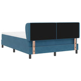 Letto a molle con materasso Blu scuro 140 x 200 cm Velluto