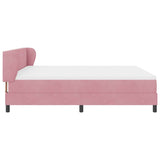 Letto a molle con materasso Rosa 180 x 200 cm Velluto