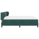 Letto a molle con materasso Verde scuro 200 x 200 cm Velluto