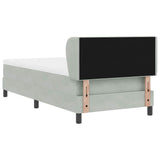 Letto con Molle e Materasso Grigio Scuro 80x200 cm Velluto